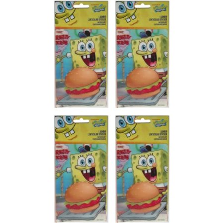 Sponge Bob Sticker Jumbo Lenticular 48953 (4 Pack) # 6387584-4pk