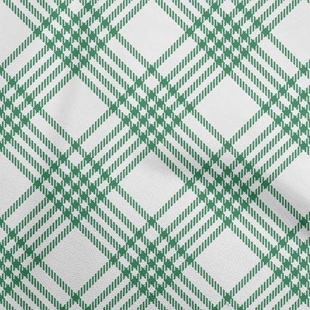 OneOone Viscose Chiffon Green Fabric Tartan Sewing Fabric by the Yard Printed Diy Clothing Sewing Supplies 42 Inch Wide-9306