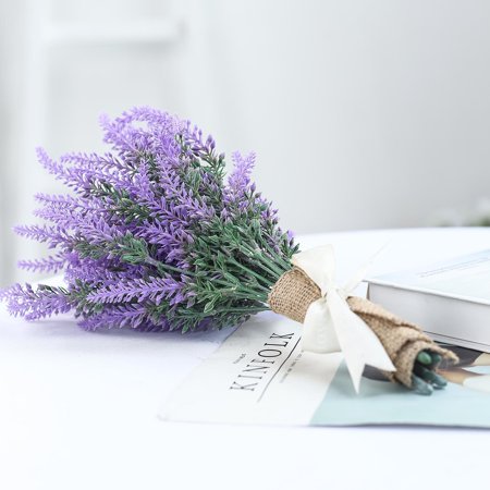 Baumaty 4 Bushes Lavender Tall Faux Stems Artificial Flower Bouquet for Wedding Decoration  Hotels  Party Tables  Coffee Tables  Ceremonies  Best Deco