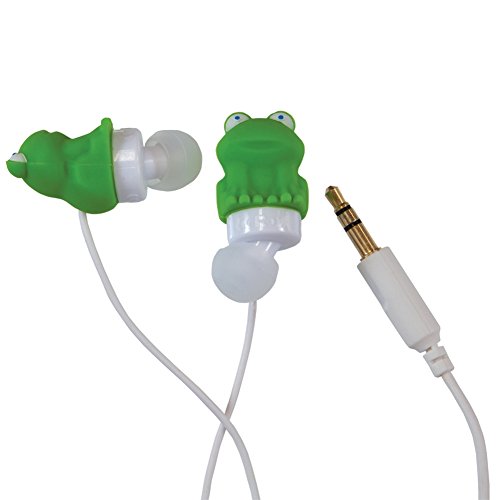 DCI 18220 Frog Earbuds - Wired Headsets - Retail Packaging - Green
