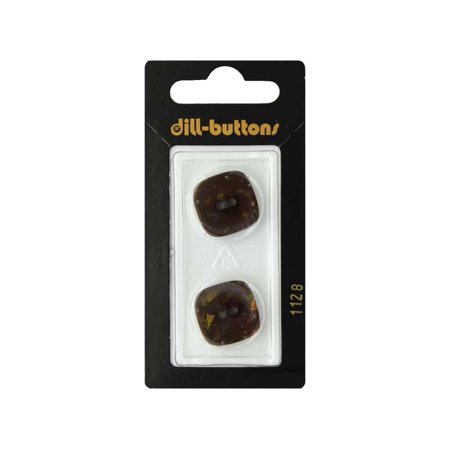 4PK Dill 2 Hole Buttons 13/16 in. Brown #1128 2 Pc. 1