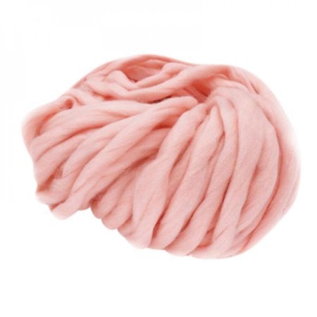 MEROTABLE Super Bulky Arm Knitting Wool Yarn for DIY Knitting/crochet/carpet/hats Pink