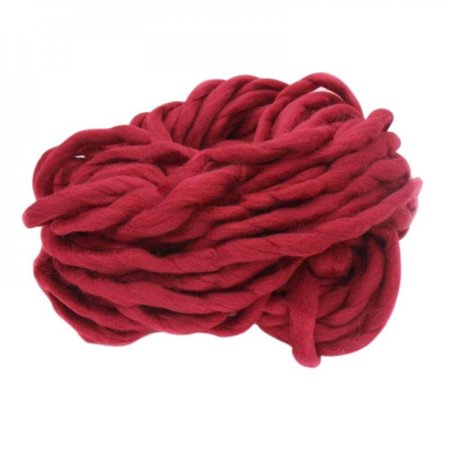 MEROTABLE Super Bulky Arm Knitting Wool Yarn for DIY Knitting/crochet/carpet/hats Wine Red