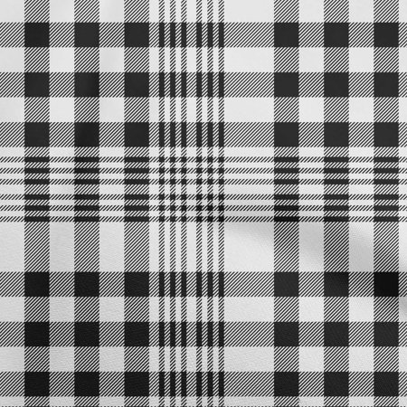 OneOone Velvet Black Fabric Tartan Fabric for Sewing Printed Craft Fabric by the Yard 58 Inch Wide-4723