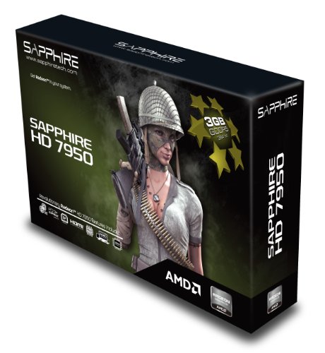 Sapphire 11196-00-40G Radeon HD 7950 3GB DDR5 HDMI / DVI-I / Dual Mini DP PCI-Express Graphics Card thumbnail