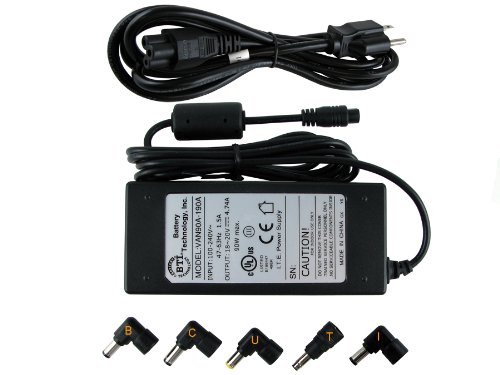 Gateway 90 Watt AC Adapter for Model M-6755 with Universal Tip Kit and US Plug
