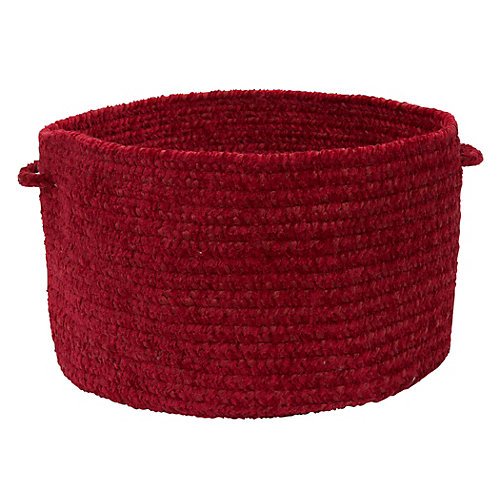 Colonial Mills Simple Chenille Utility Basket, 14 by 10-Inch, Sangria