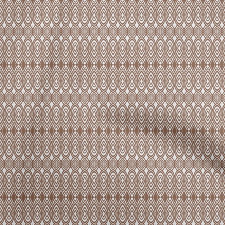 OneOone Velvet Brown Fabric Asian Ikat Sewing Craft Projects Fabric Prints by Yard 58 Inch Wide-8306