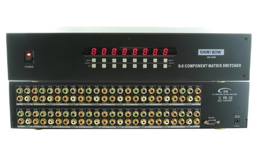 8x8 8:8 Component RCA Video Digital Analog Audio Matrix Switch Switcher SB-5588 thumbnail