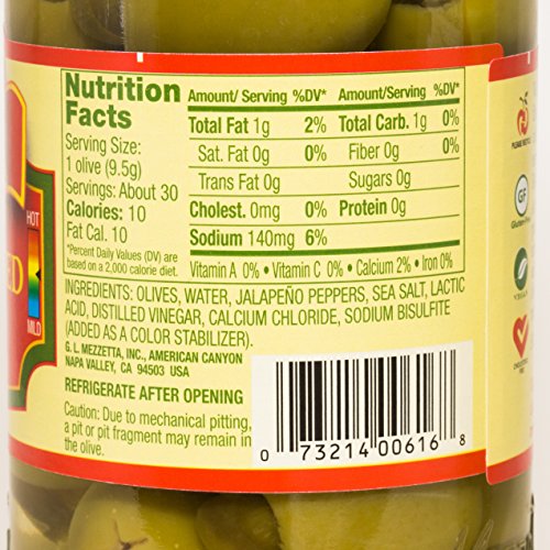 Mezzetta Stuffed Olives Variety Gift Pack (Garlic, Bleu Cheese and Jalapeno Stuffed Olives)