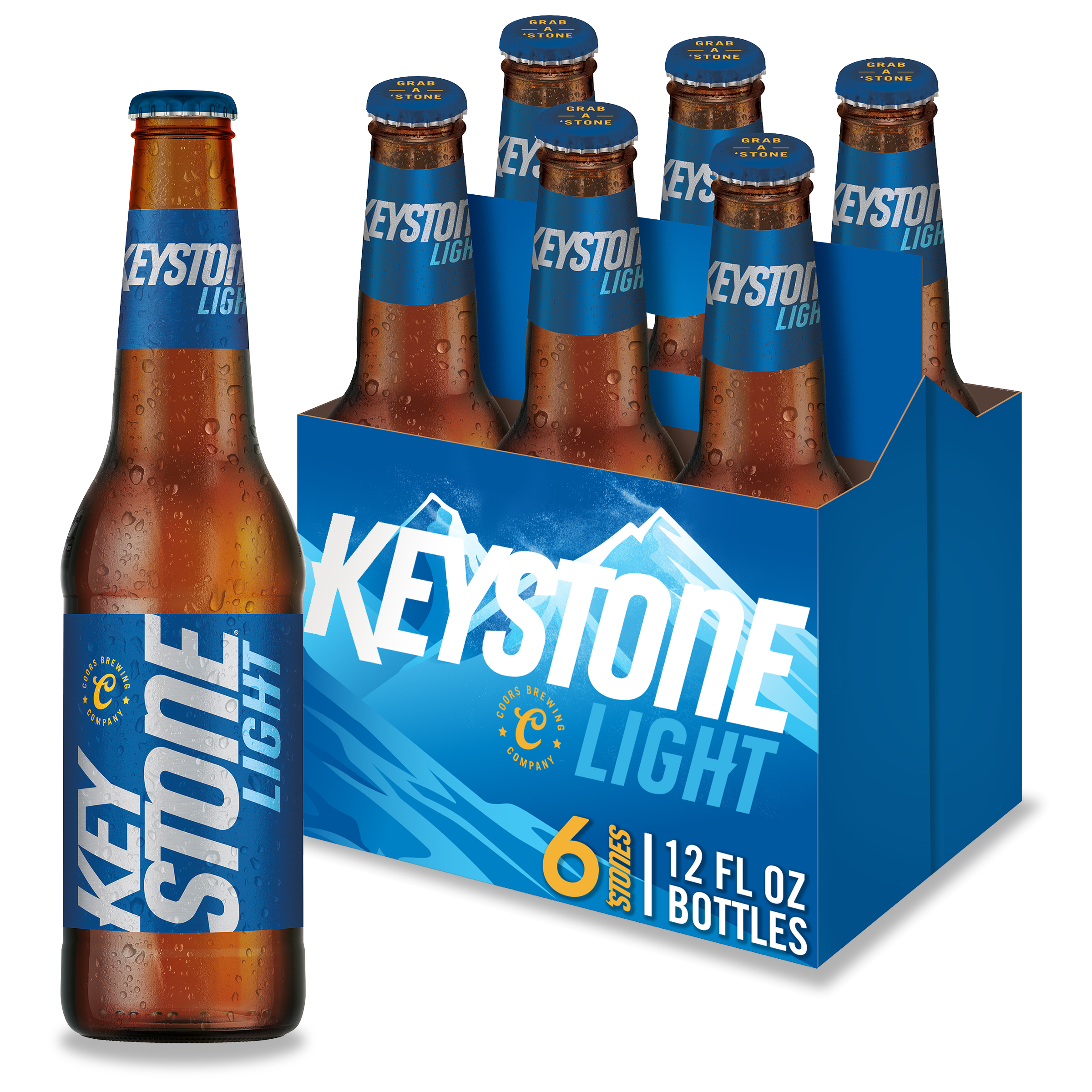 Keystone Light Lager Beer, 6 Pack, 12 Fl. Oz. Bottles, 4.1% ABV