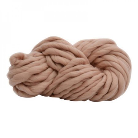 MEROTABLE Super Bulky Arm Knitting Wool Yarn for DIY Knitting/crochet/carpet/hats Khaki