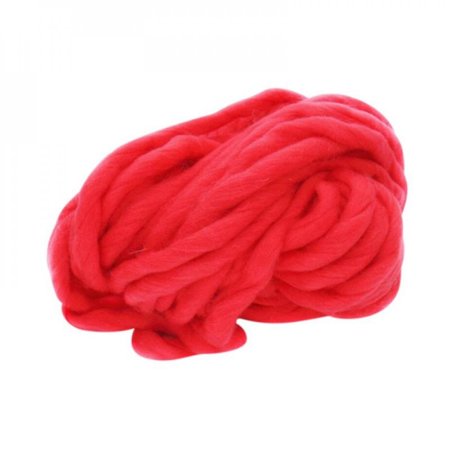 MEROTABLE Super Bulky Arm Knitting Wool Yarn for DIY Knitting/crochet/carpet/hats Big Red