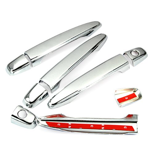 Silver Mirror Chrome Handle Cover Trims for Toyota 07-11 Camry 03-09 4Runner 04-10 Sienna 4Door 06-11 Avalon 08-11 Highlander 05-11 Tacoma 03-09 GX 47 thumbnail