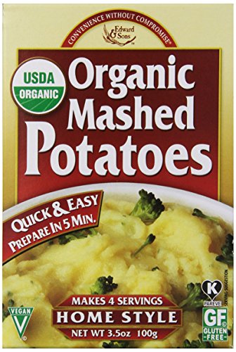 Edward & Sons Organic Mashed Potatoes Home Style, 3.5 Ounce Boxes (Pack of 6)