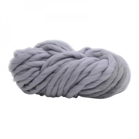 MEROTABLE Super Bulky Arm Knitting Wool Yarn for DIY Knitting/crochet/carpet/hats Light Gray