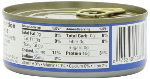 12 Pack : Crown Prince Natural Chunk Light Tongol Tuna in Spring Water, No Salt Added, 5 Ounce Cans thumbnail