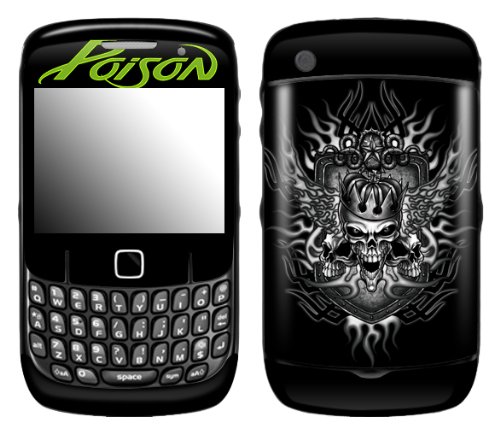 MusicSkins, MS-POIS10044, Poison - Fireskull, BlackBerry Curve (8520/8530), Skin