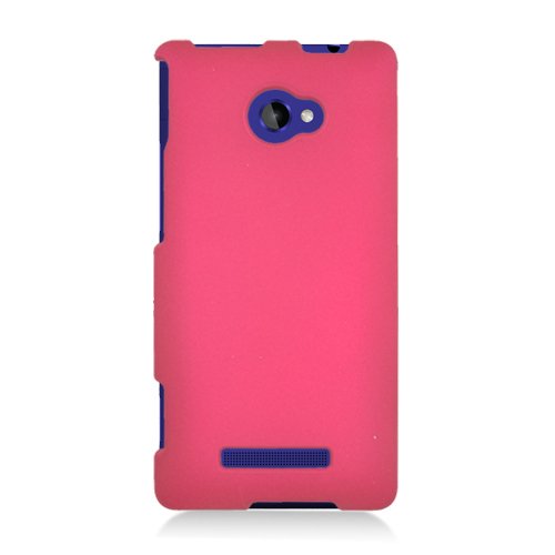 Faceplate Hard Plastic Protector Snap-on Cover Case HTC Windows Phone 8X Zenith 6990, Hot Pink Texture thumbnail