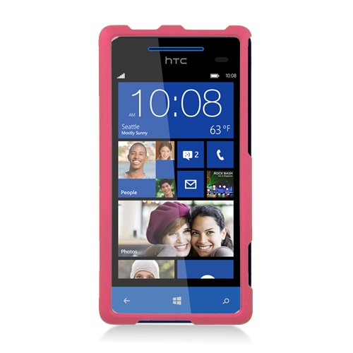 Faceplate Hard Plastic Protector Snap-on Cover Case HTC Windows Phone 8X Zenith 6990, Hot Pink Texture thumbnail