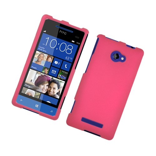 Faceplate Hard Plastic Protector Snap-on Cover Case HTC Windows Phone 8X Zenith 6990, Hot Pink Texture thumbnail