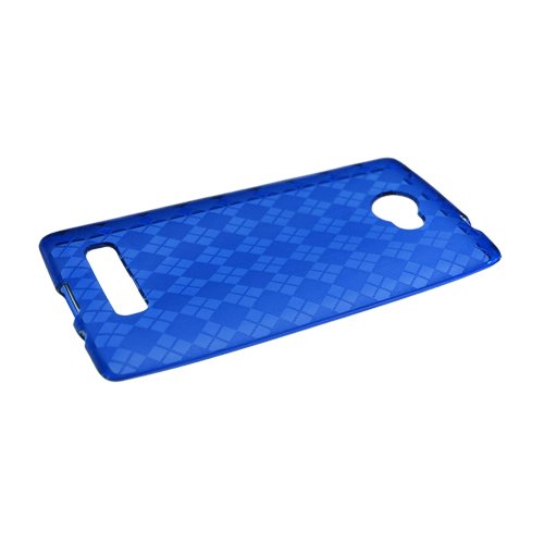 Htc 8x / 6990 Skin Tpu Transparent,checker Blue #502