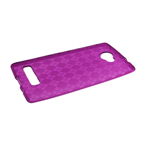 Htc 8x / 6990 Skin Tpu Transparent,checker Purple #505