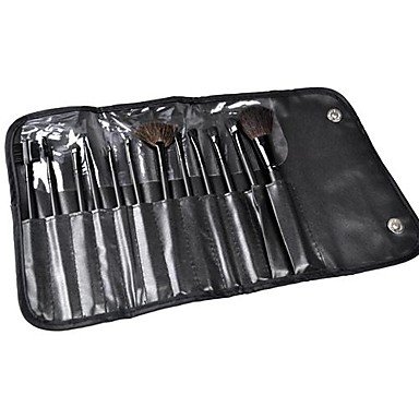 DK 12 PCS Makeup Make up Make-up Brushes Brush Set with Black Leather Case 3070 thumbnail