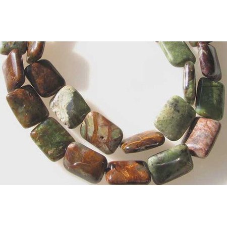 Exotic 4 Imperial Jasper Rectangle Pendant Beads 9598