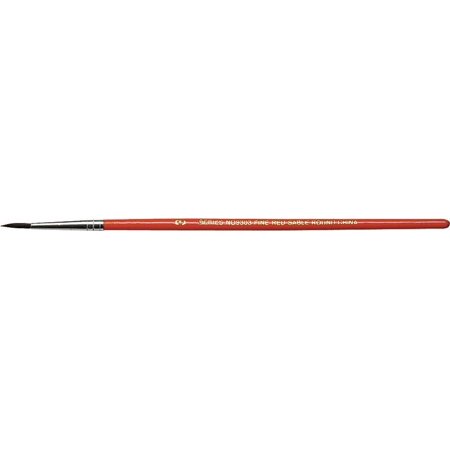 Linzer 9303-1 Artist Paint Brush  Short Handle  #1 Brush  Red 12 Pack