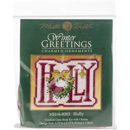 Holly - Winter Greetings - Counted Cross Stitch Glass Bead Kit - MH16-9303