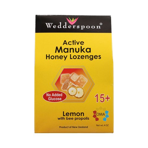 Wedderspoon Active Manuka Honey Lozenges Lemon with Bee Propolis - 4 Oz - Wedderspoon