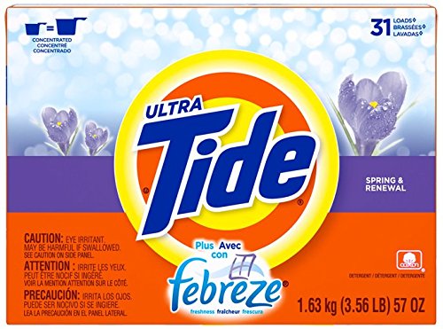 Tide Ultra Plus Febreze Freshness Spring & Renewal Scent Powder Laundry Detergent 57 Oz.