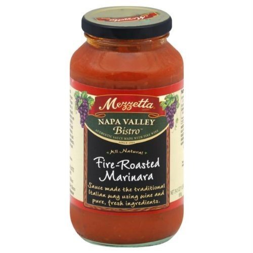 Mezzetta Napa Valley Bistro Sauce Made with Fine Wine 25oz Jar (Pack of 4) (Fire-Roasted Marinara)