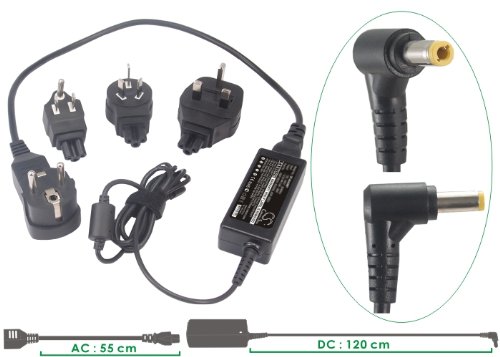 Battery2go 65W Power Supply AC Adapter Fit to AcerNote TravelMate 272XV, TravelMate 744, Aspire 5050-5954 thumbnail