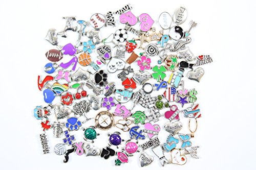Assorted Floating Charms for Living Glass Lockets (Lot of 100)