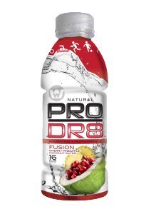 ProDr8 Coconut Water Hydration Drink - Fusion - Cherry Pineapple Juice Blend, 12 Ct, 16.9 FL OZ Bottle - Sports Drink Powered by Coconut Water - for T