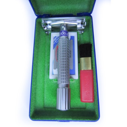 WEISHI 9306-e Noble Cuprum Metal Double Edge Safety Razor with 11 Blades.