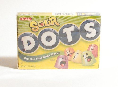 Sour Dots Single- 8 Count Case- Individual 7oz Movie Theatre Size Boxes