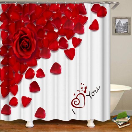 MEROTABLE Valentine S Day Shower Curtain Printing Shower Curtain A3