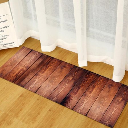 Rustic Old Wooden Board Doormat Non Slip Carpet Rug for Bedside  Living Room  Indoor Absorbent Mats for Bathroom  Kitchen  Laundry Room 15.75 *47.24