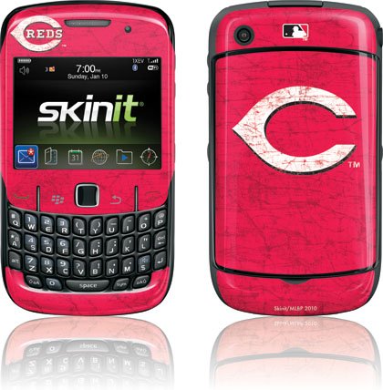 MLB - Cincinnati Reds - Cincinnati Reds - Solid Distressed - BlackBerry Curve 8530 - Skinit Skin thumbnail
