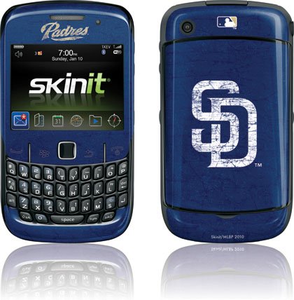 MLB - San Diego Padres - San Diego Padres - Solid Distressed - BlackBerry Curve 8530 - Skinit Skin thumbnail