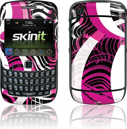 Skinit Protective Skin for Curve 8530 - Pink and White Hipster