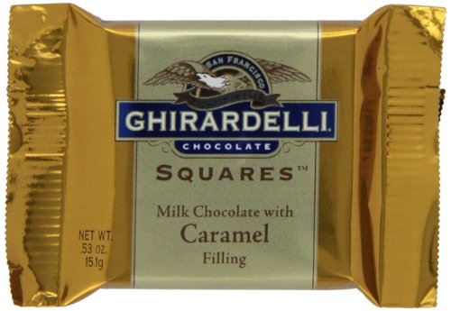 Ghirardelli Chocolate Squares, Milk Chocolate with Caramel Filling, 60-Count