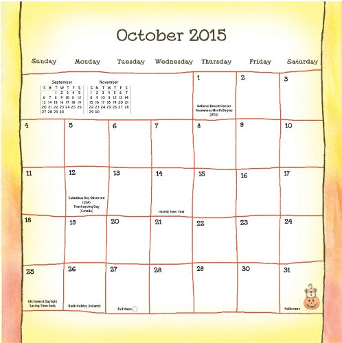 Blue Mountain Arts 2015 Mini Wall Calendar, Sisters, Illustrated by Mary Melcher (CA8001)