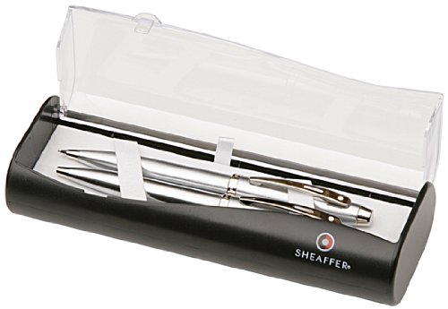 Sheaffer 100 Gift Collection Brushed Chrome W/ Satin Chrome Plate Trim .7mm Pen & Pencil Set - SH-9306-9