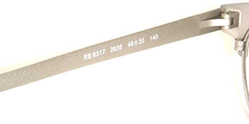 Ray-Ban Clubmaster EYEGLASSES RB 6317 2835 49MM Matte Silver RX READY FRAME thumbnail