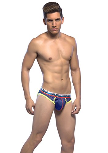 Andrew Christian Men's Air Jock Strap with Show-It, Navy, Medium