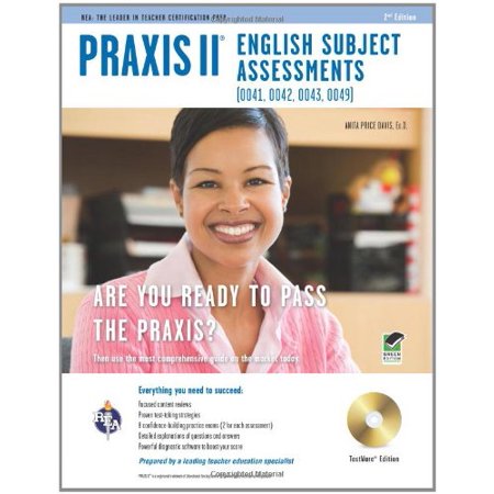 Pre-Owned Praxis II English 0041  0042  0043  0049 W/CD-ROM 2nd Ed. PRAXIS Teacher Certification Test Prep Paperback 0738609501 9780738609508 Dr. Anit